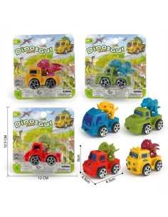 Slided Cartoon Car With Dinosaurs