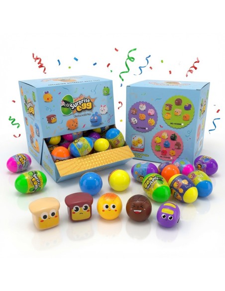 Eggs Solid Color Pullback Cartoon Car (48pcs)