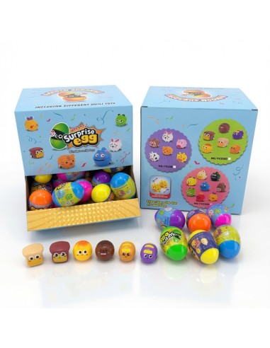 Eggs Solid Color Pullback Cartoon Car (48pcs)