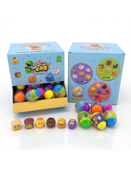 Eggs Solid Color Pullback Cartoon Car (48pcs)