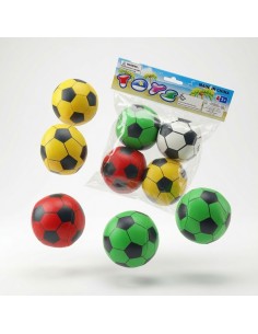 Cotton Filled Soccer Balls 6cm (4pcs)