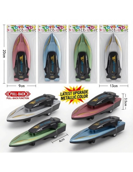 Metal Color Pullback Speedboat