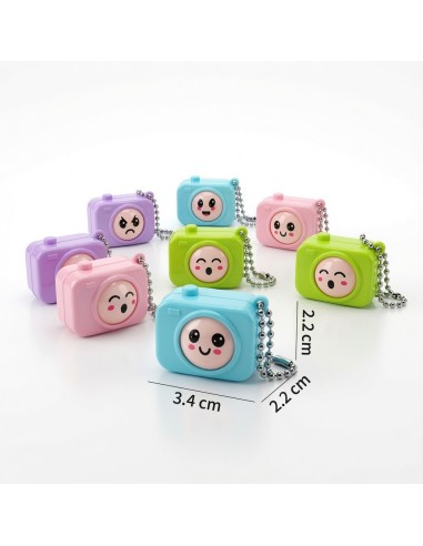 Mini Cartoon Face-Changing Camera Keychain