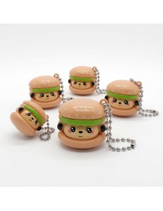 Cartoon Hamburger Keychain
