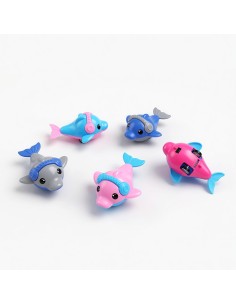 Solid Color Pullback Cartoon Dolphin 2