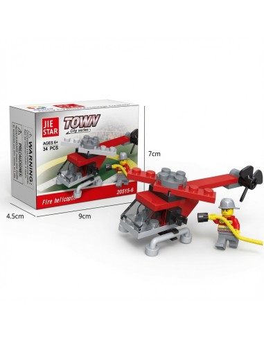 Fire Helicopter Building Blocks 34pcs
