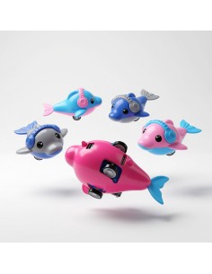 Solid Color Pullback Cartoon Dolphin