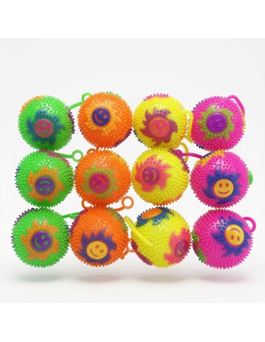 7.5cm Flashing Smiley Face Ball