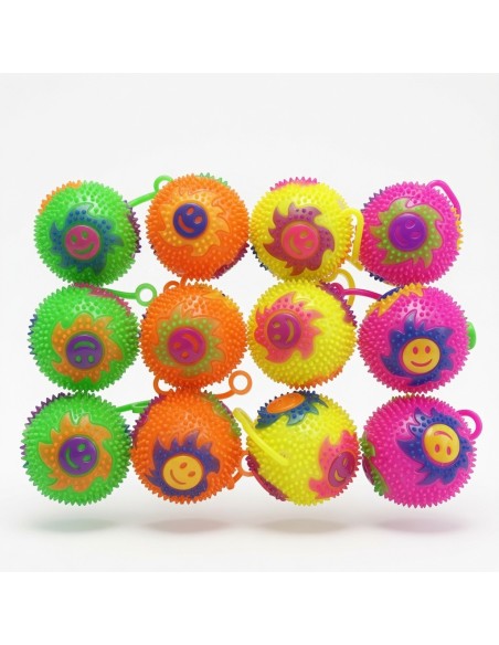 7.5cm Flashing Smiley Face Ball