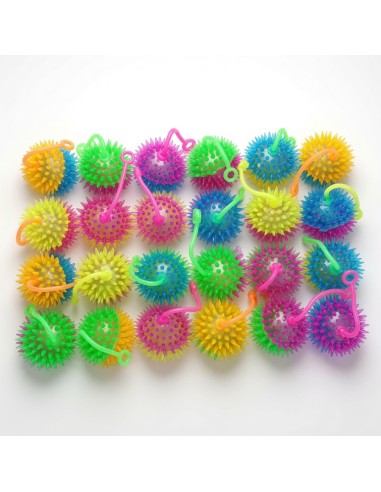 6.5cm Flashing Two-Color Spiky Ball (with Rope)