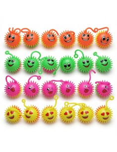 6.5cm Flashing Smiley Face (with Rope)
