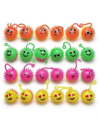 6.5cm Flashing Smiley Face (with Rope)