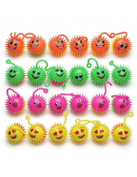 6.5cm Flashing Smiley Face (with Rope)