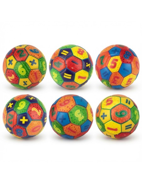 10cm PU Balls Coloured Numbers