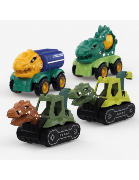 Pullback Dinosaur Engineering Vehicle