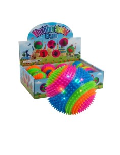 7.5cm Flash Soft Rubber Balls With Rope (12pcs)