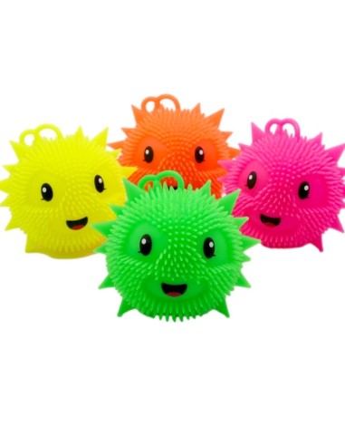 7.5cm Flash Soft Rubber Fluffy Balls  (12pcs)