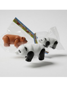 Solid Color Pullback Cartoon Panda Car