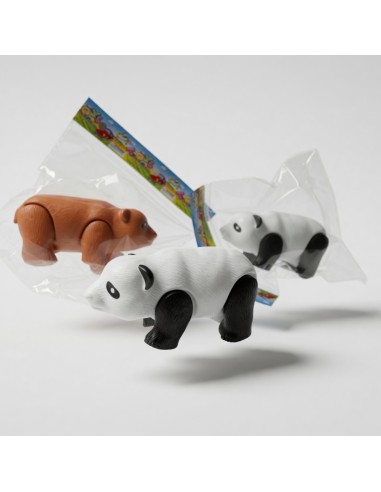 Solid Color Pullback Cartoon Panda Car