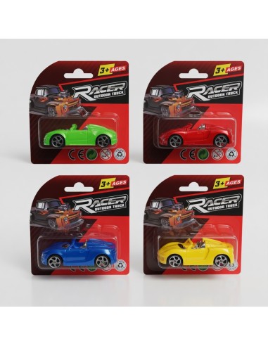 Solid Color Plated Seat Pullback Racing Car