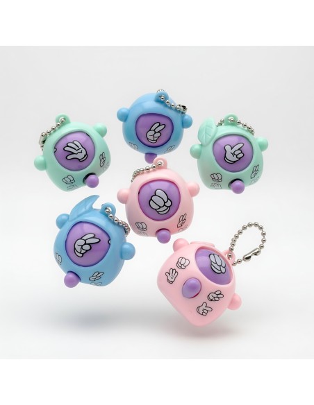 Mini Rock Paper Scissors Egg Hanging Chain