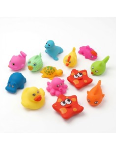 Vinyl Whistle Cartoon Animals (12 Pcs)