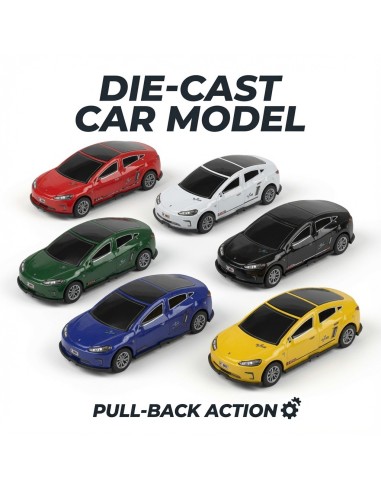 Metal Iron Shell Pullback Cars (4 Pcs)