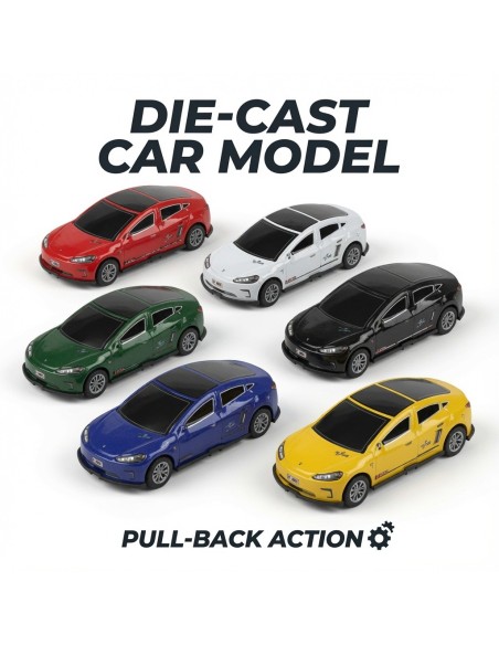 Metal Iron Shell Pullback Cars (4 Pcs)
