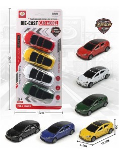 Metal Iron Shell Pullback Cars (4 Pcs)
