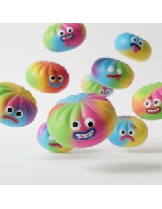 Sleeve Card Steamer Bun Squishy Toy (12pcs)