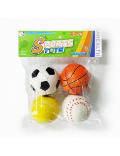 Pu Sports Balls 10cm (4pcs)