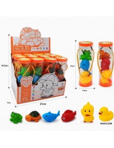 Tubes of 6 Vinyl Animal Ducks (12pcs)