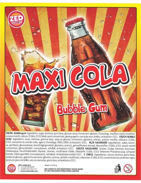 Maxi Cola Gum 26.5mm (960pcs)
