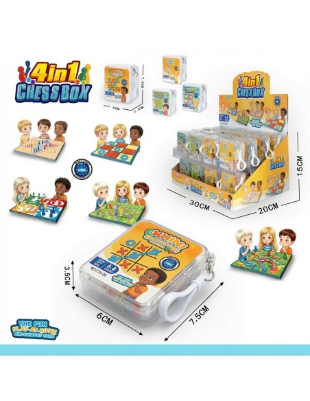 Transparent Box 4-in-1 Mini Chess (32pcs)