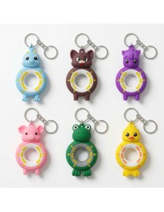 Cartoon Animal Swimming Ring Keychain