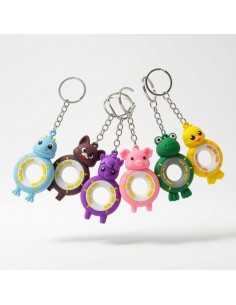 Cartoon Animal Swimming Ring Keychain 2
